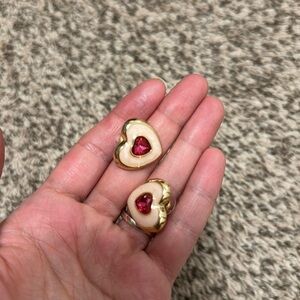 Statement heart earrings